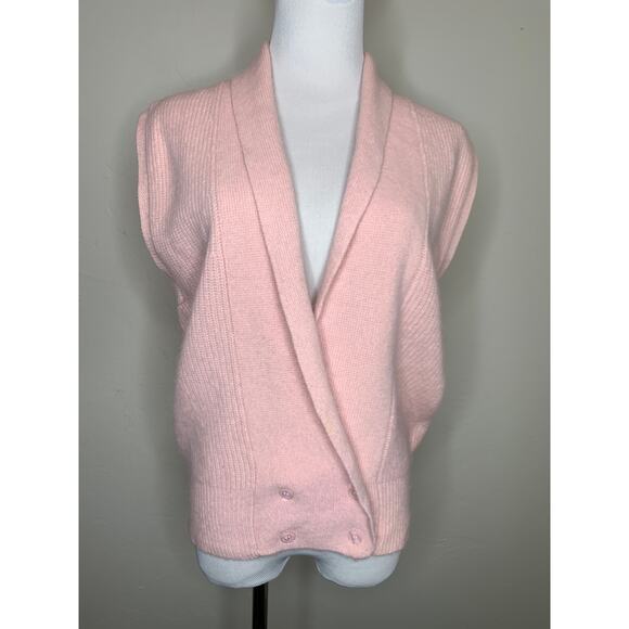 JH Collectibles Pink 90s Angora Wool Sweater Vest Sz Medium - Picture 1 of 11